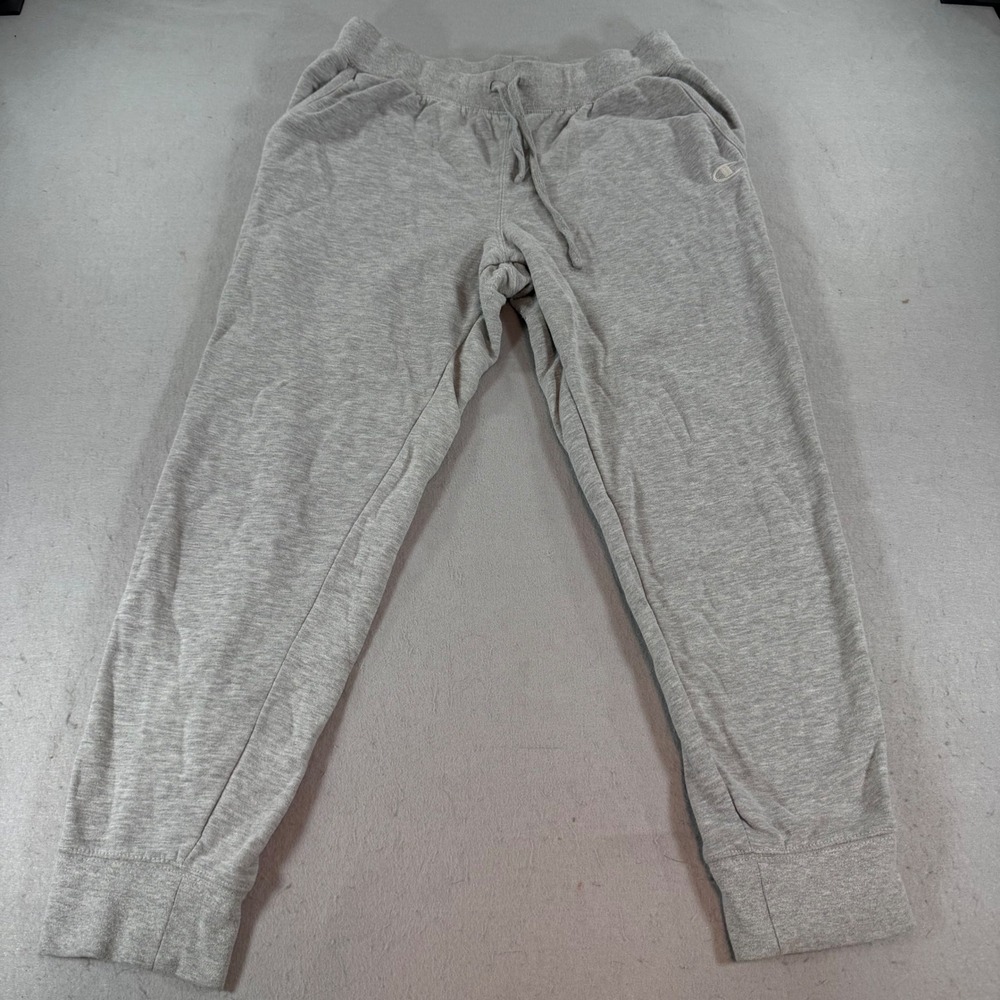 Champion Gray Fleece Joggers‎ Mens Medium Drawstring Athletic Sweatpants